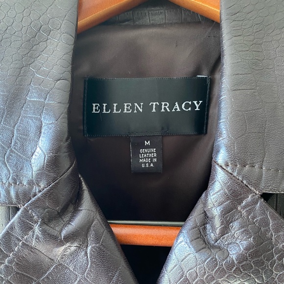 ELLEN TRACY GENUINE LEATHER COAT - Picture 9 of 15
